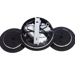 QAZQA Led-Wandleuchten|Wandleuchten*Moderne Wandleuchte Schwarz inkl. LED 3-Stufen Dimmbar 3-Lichter - Sunrise