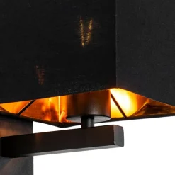 QAZQA Schlafzimmerlampen|Küchenlampen*Moderne Wandleuchte schwarz mit Gold - VT 1