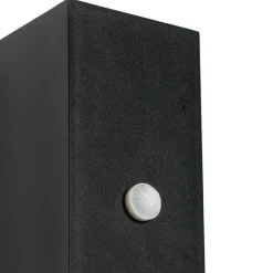 QAZQA Gartenbeleuchtung|Außenleuchten Mit Sensor*Moderne Wandleuchte schwarz IP44 mit Bewegungsmelder - Baleno II