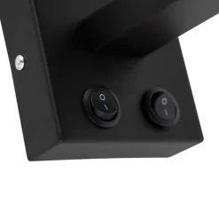 QAZQA Wandleuchten|Wohnzimmerlampen*Moderne Wandleuchte schwarz mit Flexarm - Brescia Combi