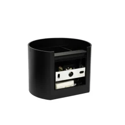 QAZQA Wandleuchten*Moderne Wandleuchte Schwarz mit rundem Lichteffekt - Edwin