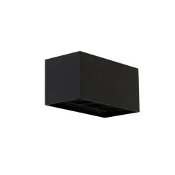 QAZQA Wandleuchten*Moderne Wandleuchte schwarz rechteckig 2-flammig - Edwin