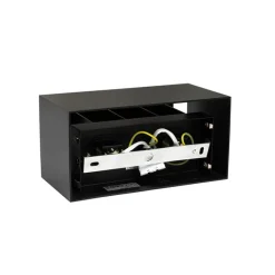 QAZQA Wandleuchten*Moderne Wandleuchte schwarz rechteckig 2-flammig - Edwin