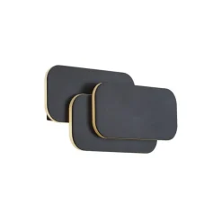 QAZQA Led-Wandleuchten|Wandleuchten*Moderne Wandleuchte schwarz inkl. LED 3-Stufen-Dimmbar - Dias