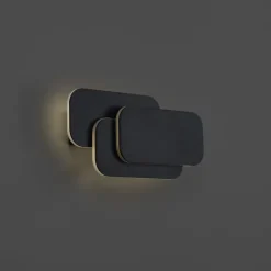 QAZQA Led-Wandleuchten|Wandleuchten*Moderne Wandleuchte schwarz inkl. LED 3-Stufen-Dimmbar - Dias