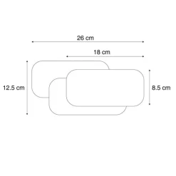 QAZQA Led-Wandleuchten|Wandleuchten*Moderne Wandleuchte schwarz inkl. LED 3-Stufen-Dimmbar - Dias