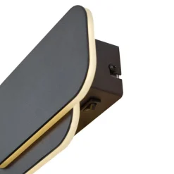 QAZQA Led-Wandleuchten|Wandleuchten*Moderne Wandleuchte schwarz inkl. LED 3-Stufen-Dimmbar - Dias