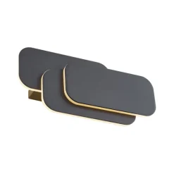 QAZQA Led-Wandleuchten|Wandleuchten*Moderne Wandleuchte schwarz inkl. LED 3-Stufen-Dimmbar - Dias