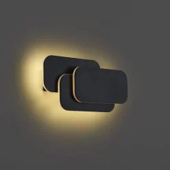 QAZQA Led-Wandleuchten|Wandleuchten*Moderne Wandleuchte schwarz inkl. LED 3-Stufen-Dimmbar - Dias