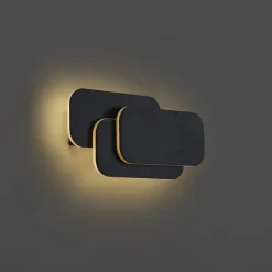 QAZQA Led-Wandleuchten|Wandleuchten*Moderne Wandleuchte schwarz inkl. LED 3-Stufen-Dimmbar - Dias