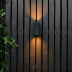 QAZQA Gartenbeleuchtung|Außenwandleuchten*Moderne Wandleuchte schwarz IP44 - Baleno II