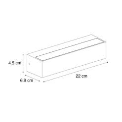 QAZQA Gartenbeleuchtung|Led-Außenleuchten*Moderne Wandleuchte schwarz inkl. LED IP65 - Steph