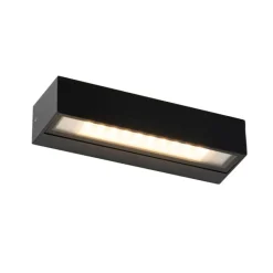 QAZQA Gartenbeleuchtung|Led-Außenleuchten*Moderne Wandleuchte schwarz inkl. LED IP65 - Steph