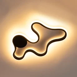 QAZQA Led-Wandleuchten|Led-Deckenleuchten*Moderne Wandleuchte schwarz inkl. LED - Plomp