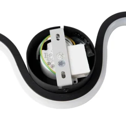 QAZQA Led-Wandleuchten|Led-Deckenleuchten*Moderne Wandleuchte schwarz inkl. LED - Plomp