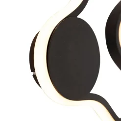 QAZQA Led-Wandleuchten|Led-Deckenleuchten*Moderne Wandleuchte schwarz inkl. LED - Plomp