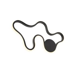 QAZQA Led-Wandleuchten|Led-Deckenleuchten*Moderne Wandleuchte schwarz inkl. LED - Plomp