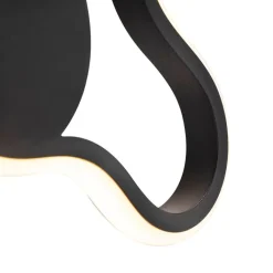 QAZQA Led-Wandleuchten|Led-Deckenleuchten*Moderne Wandleuchte schwarz inkl. LED - Plomp