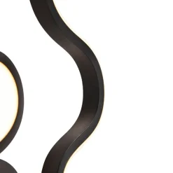 QAZQA Led-Wandleuchten|Led-Deckenleuchten*Moderne Wandleuchte schwarz inkl. LED - Plomp