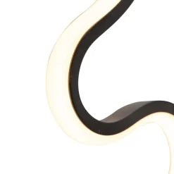 QAZQA Led-Wandleuchten|Led-Deckenleuchten*Moderne Wandleuchte schwarz inkl. LED - Plomp