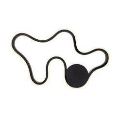 QAZQA Led-Wandleuchten|Led-Deckenleuchten*Moderne Wandleuchte schwarz inkl. LED - Plomp