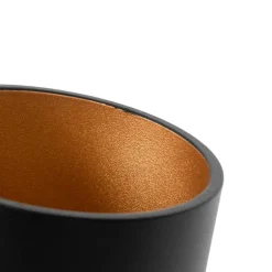 QAZQA Wandleuchten|Wohnzimmerlampen*Moderne Wandleuchte schwarz mit goldenem Innenleben – Ria