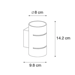 QAZQA Wandleuchten|Wohnzimmerlampen*Moderne Wandleuchte schwarz mit goldenem Innenleben – Ria