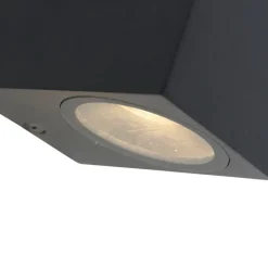 QAZQA Gartenbeleuchtung|Badezimmerlampen*Moderne Wandleuchte schwarz GU10 50mm IP44 - Baleno