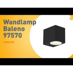 QAZQA Gartenbeleuchtung|Badezimmerlampen*Moderne Wandleuchte schwarz GU10 50mm IP44 - Baleno