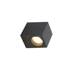 QAZQA Gartenbeleuchtung|Badezimmerlampen*Moderne Wandleuchte schwarz GU10 50mm IP44 - Baleno