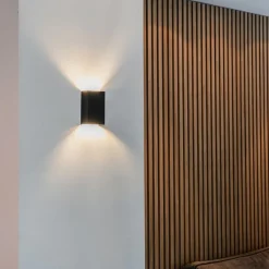 QAZQA Küchenlampen|Esszimmerlampen*Moderne Wandleuchte Schwarz 2-flammig - Otan S