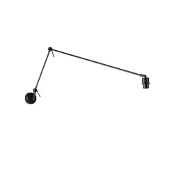 QAZQA Küchenlampen|Wandleuchten*Moderne Wandleuchte schwarz verstellbar - Blitz