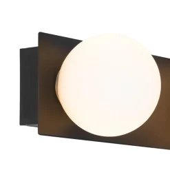 QAZQA Badezimmerlampen|Wandleuchten*Moderne Wandleuchte schwarz 48 cm IP44 3-flammig - Cederic