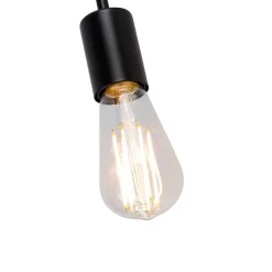 QAZQA Wandleuchten|Wohnzimmerlampen*Moderne Wandleuchte schwarz 15,5 cm - Facile