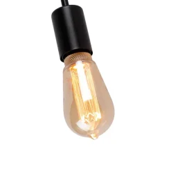 QAZQA Wandleuchten|Wohnzimmerlampen*Moderne Wandleuchte schwarz 15,5 cm - Facile