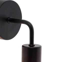 QAZQA Wandleuchten|Wohnzimmerlampen*Moderne Wandleuchte schwarz 15,5 cm - Facile