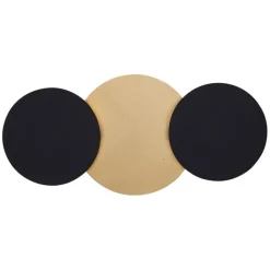 QAZQA Led-Wandleuchten|Wandleuchten*Moderne Wandleuchte Schwarz mit Gold inkl. LED 3-Stufen-Dimmbar 3-Lichter - Sunrise 3