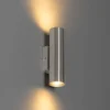 QAZQA Wandleuchten|Wohnzimmerlampen*Moderne Wandleuchte Stahl 2-flammig - Jeana