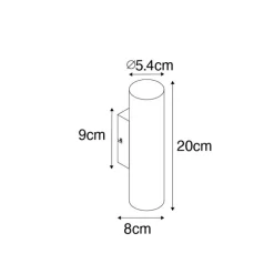 QAZQA Wandleuchten|Wohnzimmerlampen*Moderne Wandleuchte Stahl 2-flammig - Jeana
