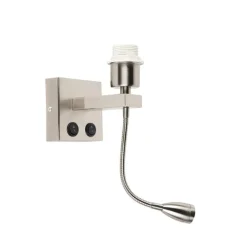 QAZQA Wandleuchten|Wohnzimmerlampen*Moderne Wandleuchte Stahl mit Flexarm - Brescia Combi