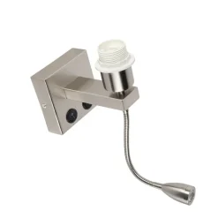 QAZQA Wandleuchten|Wohnzimmerlampen*Moderne Wandleuchte Stahl mit Flexarm - Brescia Combi