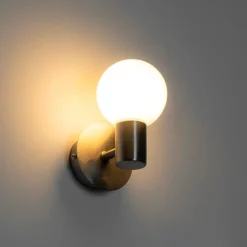 QAZQA Badezimmerlampen|Außenwandleuchten*Moderne Wandleuchte Stahl IP44 - Cederic Up