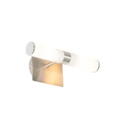 QAZQA Badezimmerlampen|Wandleuchten*Moderne Wandleuchte Stahl IP44 2-flammig - Bath