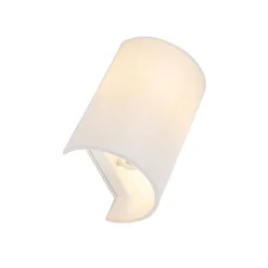 QAZQA Wandleuchten|Wohnzimmerlampen*Moderne Wandleuchte weiß - Simple Drum Jute