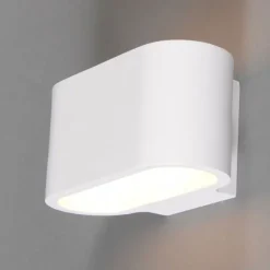 QAZQA Wandleuchten|Wohnzimmerlampen*Moderne Wandleuchte weiß flach - Gipsy Arles