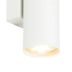QAZQA Schlafzimmerlampen|Küchenlampen*Moderne Wandleuchte weiß 2-flammig GU10 50mm - Jeana