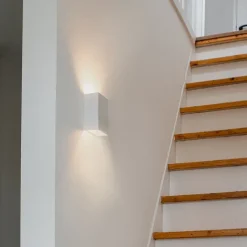 QAZQA Wandleuchten|Wohnzimmerlampen*Moderne Wandleuchte Weiß 2-flammig - Otan S