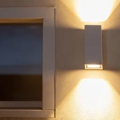 QAZQA Gartenbeleuchtung|Außenwandleuchten*Moderne Wandleuchte weiß GU10 AR70 IP54 - Baleno II