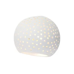 QAZQA Schlafzimmerlampen|Küchenlampen*Moderne Wandleuchte Weiß Gips Kugel mit Lichteffekt - Blur
