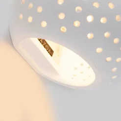 QAZQA Schlafzimmerlampen|Küchenlampen*Moderne Wandleuchte Weiß Gips Kugel mit Lichteffekt - Blur